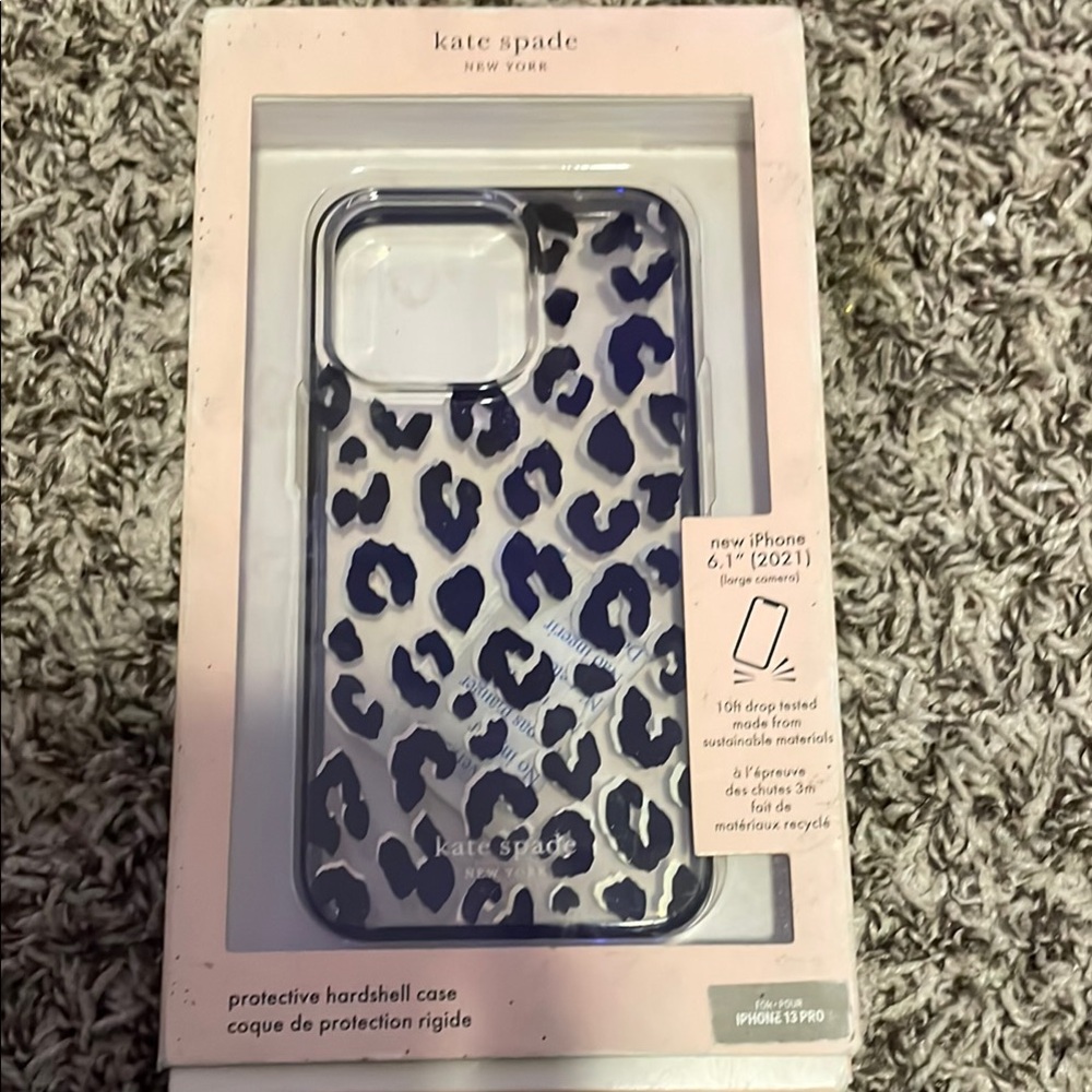 Kate Spade Black and White iPhone Case Leopard Design